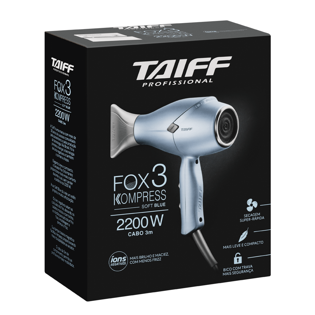 Secador de Cabelo Fox 3 Kompress 2200W Soft Blue